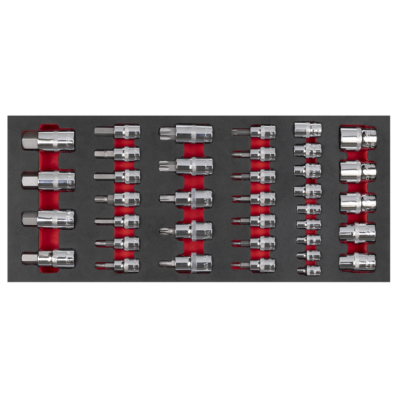 Sealey TBT61 Socket Bit Set with Tool Tray 37pc