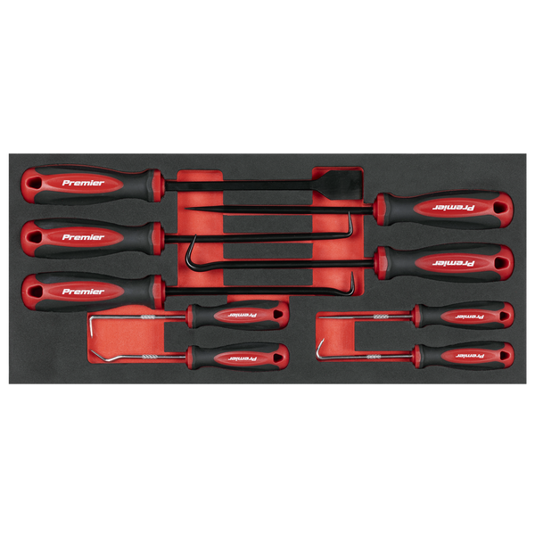 Sealey TBT65 Scraper & Hook Set with Tool Tray 9pc