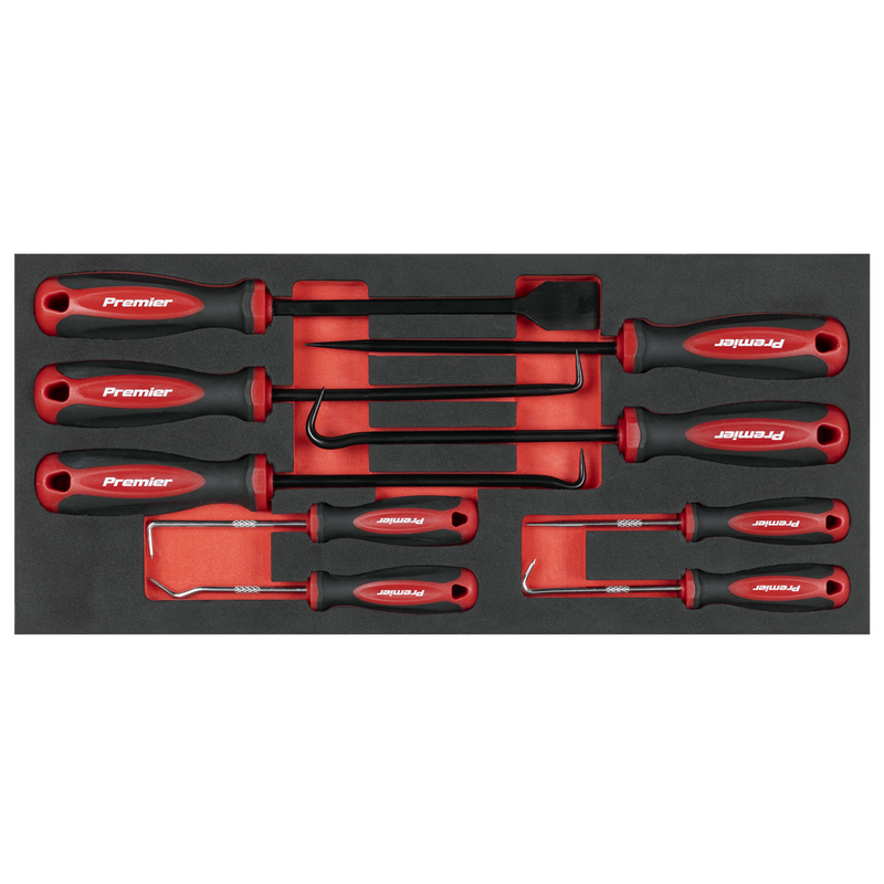 Sealey TBT65 Scraper & Hook Set with Tool Tray 9pc