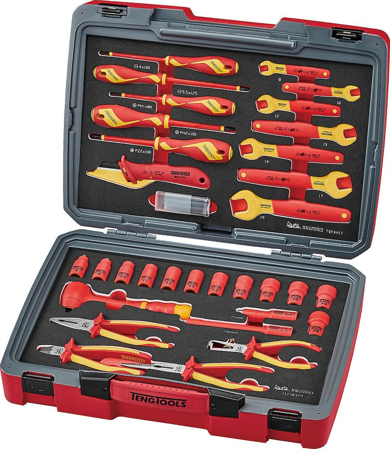 Teng Tools TC-6TE03 MECCA PRO TC-6T FOAM Electrician Tool Kit 37 Pieces