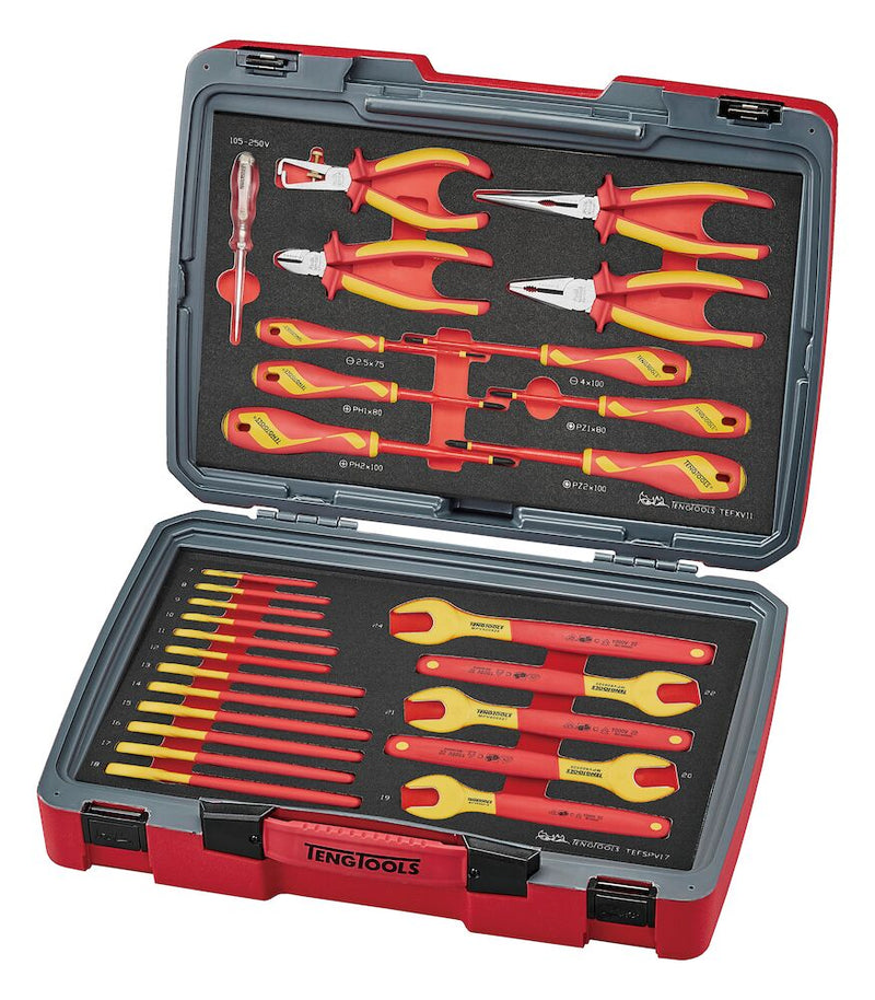 Teng Tools TC-6TE05 MECCA PRO TC-6 FOAM Electrician Tool Kit 29 Pieces