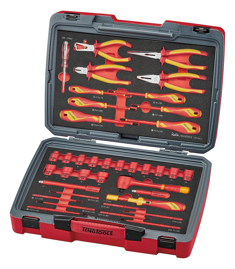 Teng Tools TC-6TE06 MECCA PRO TC-6 FOAM Electrician Tool Kit 39 Pieces