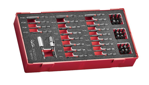 Teng Tools TEABS50 Impact Bit Set FOAM1 50 Pieces