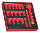 Teng Tools TEDV3818 3/8" Insulated Socket Set FOAM2 18 Pieces