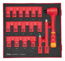 Teng Tools TEDV3818 3/8" Insulated Socket Set FOAM2 18 Pieces