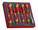 Teng Tools TEDV909N Insulated Screwdriver Set Mixed FOAM2 9 Pieces