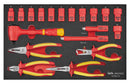 Teng Tools TEFSKV19 Insulated Socket & Pliers Set FOAM3 19 Pieces
