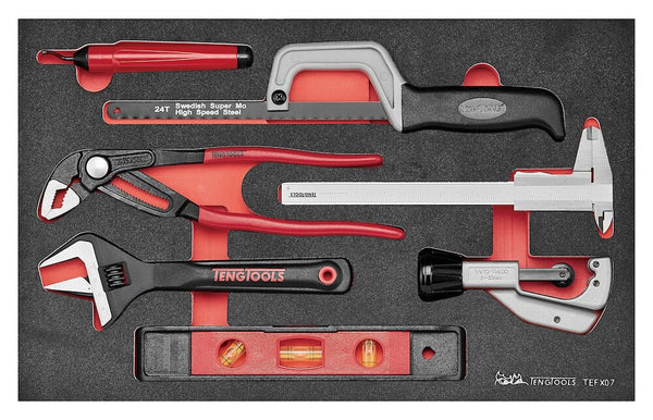 Teng Tools TEFX07 Plumber Tool Set 7 Piece