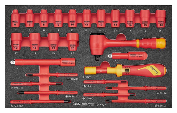 Teng Tools TEFXV27 Insulated Socket and Torque Screwdriver Set 27pcs