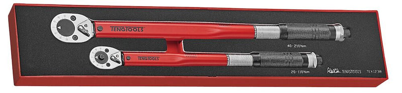 Teng Tools TEX1238 3/8" & 1/2" Torque Wrench Set FOAMX4 2 Pieces