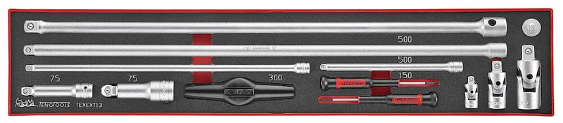 Teng Tools TEXEXT13 Extension Bars Set FOAMX4 13 Pieces