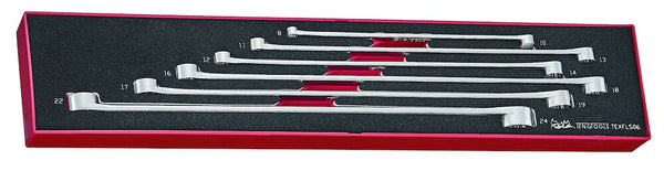 Teng Tools TEXFLS06 Long Double Ring Spanner Set FOAMX4 6 Pieces