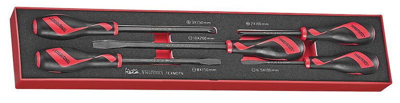 Teng Tools TEXMDTN Power Through Screwdriver Set FOAMX4 5 Pieces
