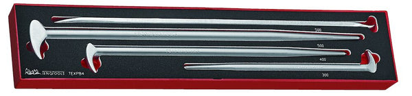 Teng Tools TEXPB4 Pry Bar Set Roll/Heel FOAMX4 4 Pieces