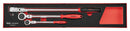 Teng Tools TEXRF03 Long Arm Ratchet Flex Head Set FOAMX4 3 pieces