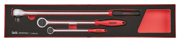 Teng Tools TEXRL03 Long Arm Ratchet Set FOAMX4 3 pieces