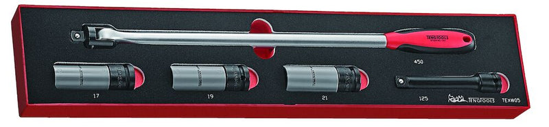 Teng Tools TEXW05 Wheel Tool Set FOAMX4 5 Pieces