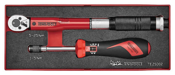 Teng Tools TEZSD02 1/4" Torque Wrench and Torque Screwdriver Set 2 Piece