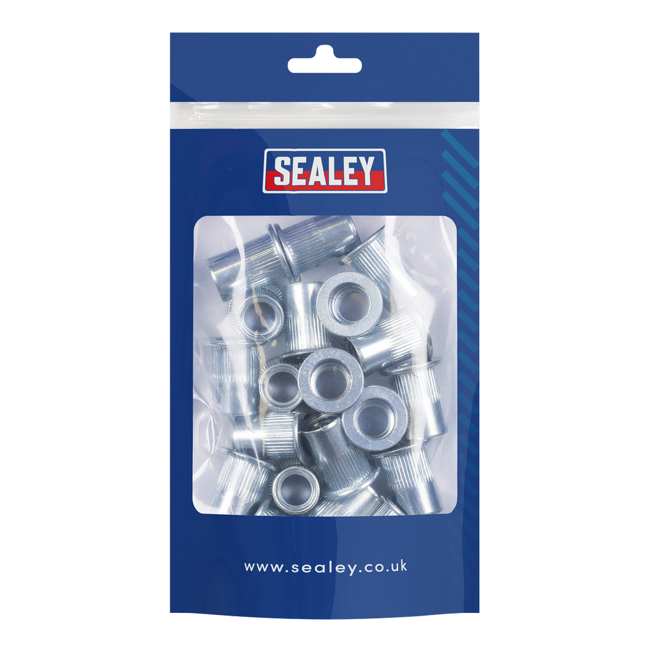 Sealey TISM12 Splined Threaded Insert (Rivet Nut ) M12 - 25pcs