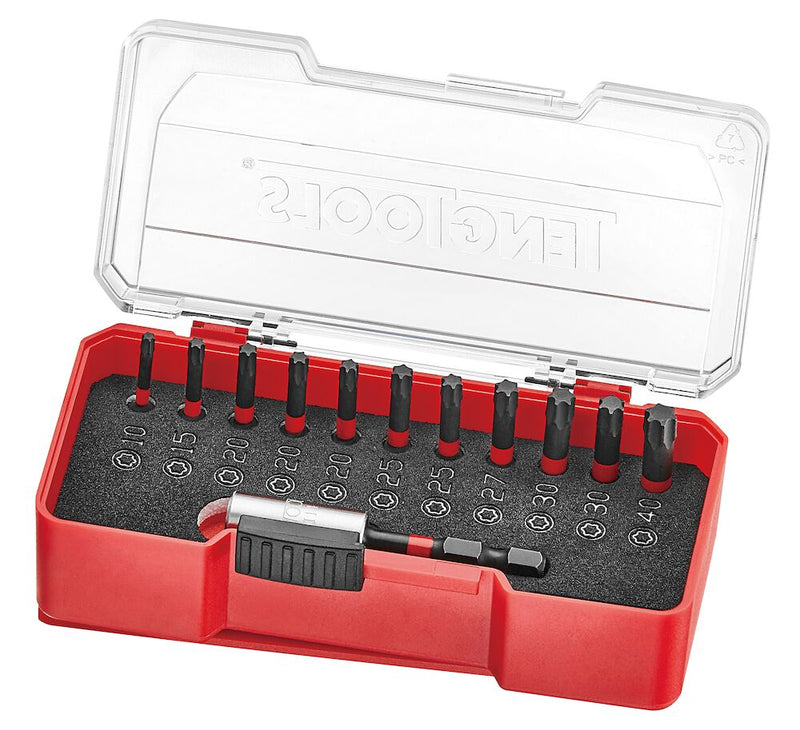 Teng Tools TJ1414 Impact Bit Set With Belt Clip TX 12 Pieces