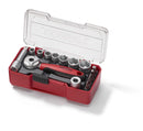 Teng Tools TJ1415 1/4" Socket Set 6 pt With Belt Clip 15 Pieces