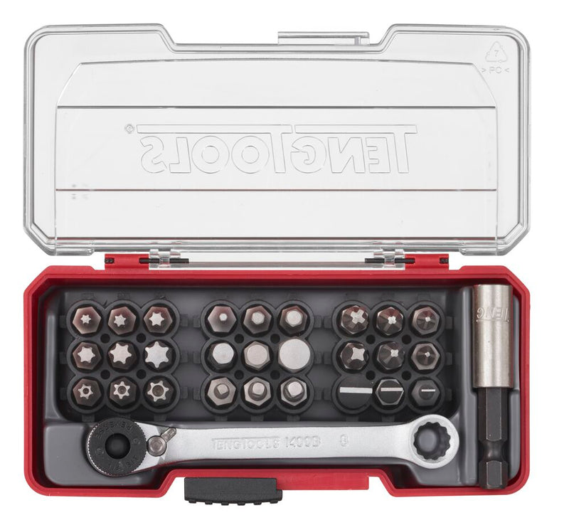 Teng Tools TJ1429 Bit Set With Belt Clip Mixed 29 Pieces