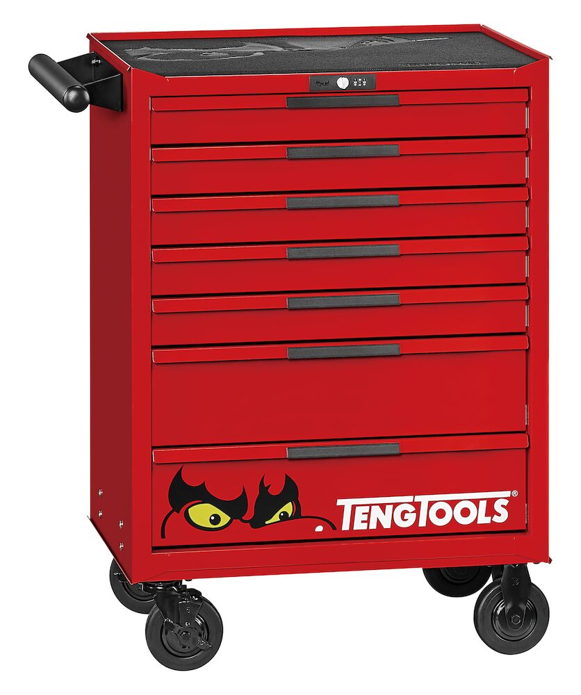 Teng Tools TKW26R278F 26" PRO35 roller cabinet FOAM tool kit 278 pieces red
