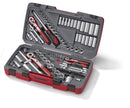 Teng Tools TM111 MECCA PRO 1/4", 3/8" & 1/2" Socket Set mm/AF 111 Pieces