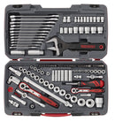 Teng Tools TM127 MECCA PRO 1/4", 3/8" & 1/2" Socket & Tool Set mm/AF 127 Pieces
