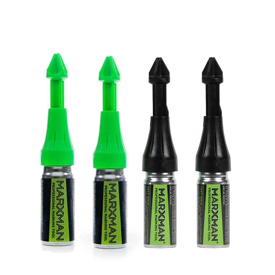 MarXman 2x Standard (up to 50mm) & 2x Deep Hole (over 50mm & up to 100mm) professional marking tool