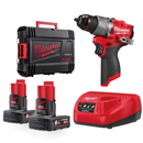 Milwaukee 4933479871 M12 FPD2-602X Compact Percussion Drill Kit