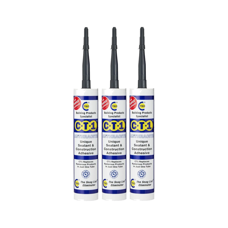 CT1 Anthracite Sealant & Adhesive Tribrid Multi-purpose Sealant, 290ml 1/2/3/6/12 Pack