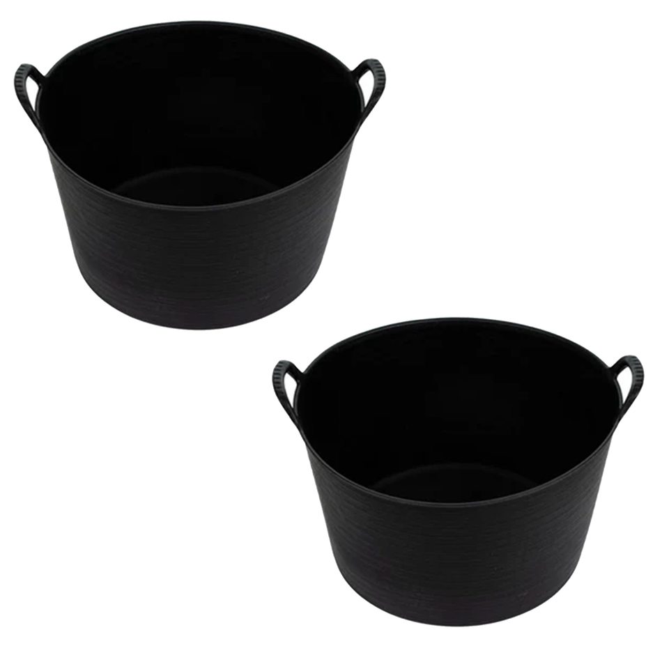 Xtrade X0900035 Black Flexi-Tub Garden Flexible Builders Bucket Tub 42L - Recycled Plastic