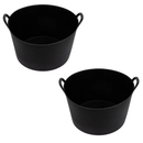 Xtrade X0900035 Black Flexi-Tub Garden Flexible Builders Bucket Tub 42L - Recycled Plastic