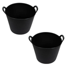 Xtrade X0900034 Black Flexi-Tub Garden Flexible Builders Bucket Tub 25L - Recycled Plastic