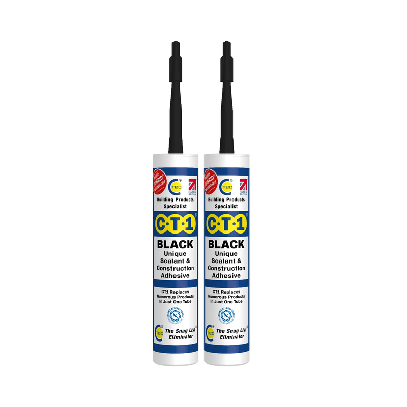 CT1 Black Sealant & Adhesive Tribrid Multi-purpose Sealant, 290ml 1/2/3/6/12 Pack