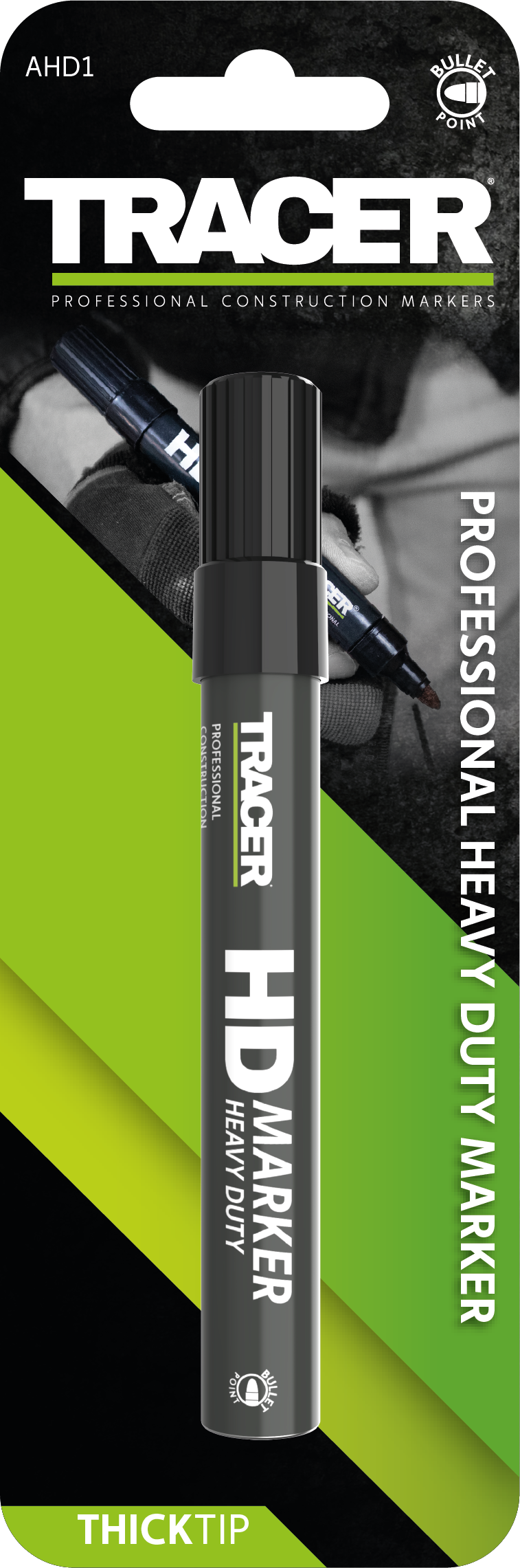 TRACER AHD1 Heavy Duty Marker - Black