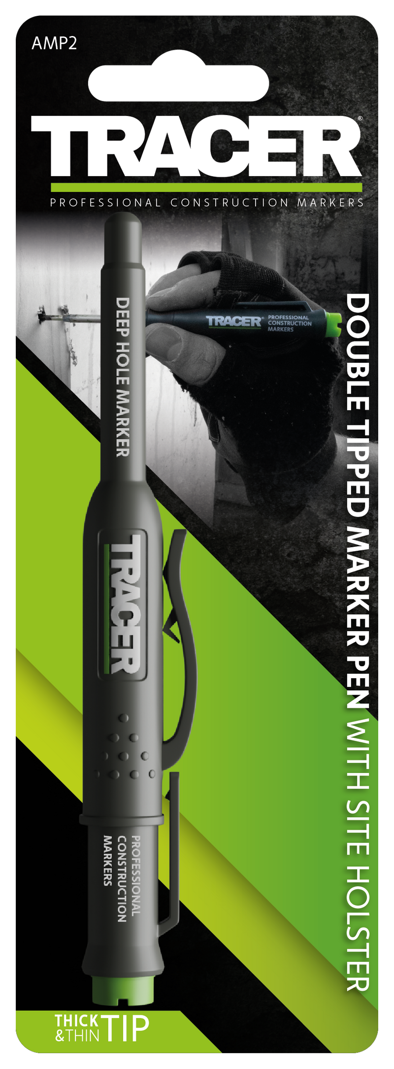 TRACER AMP2 Double-Tipped Deep Hole Marker