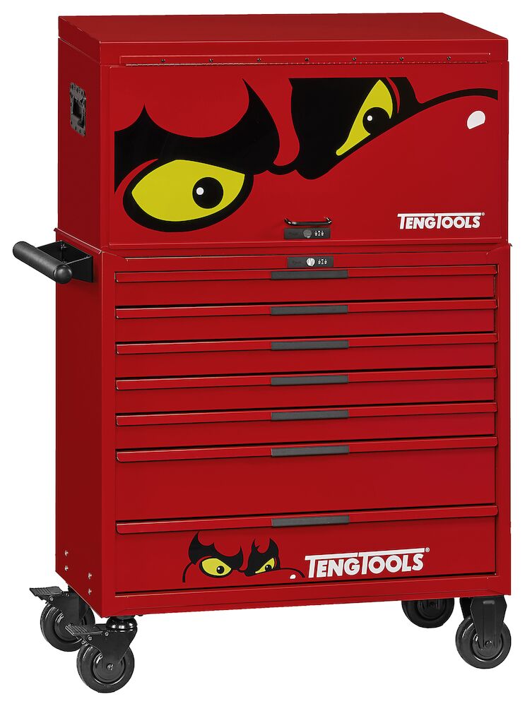 Teng Tools TSS37R12 37" PRO35™ stack tool storage 12 drawers red