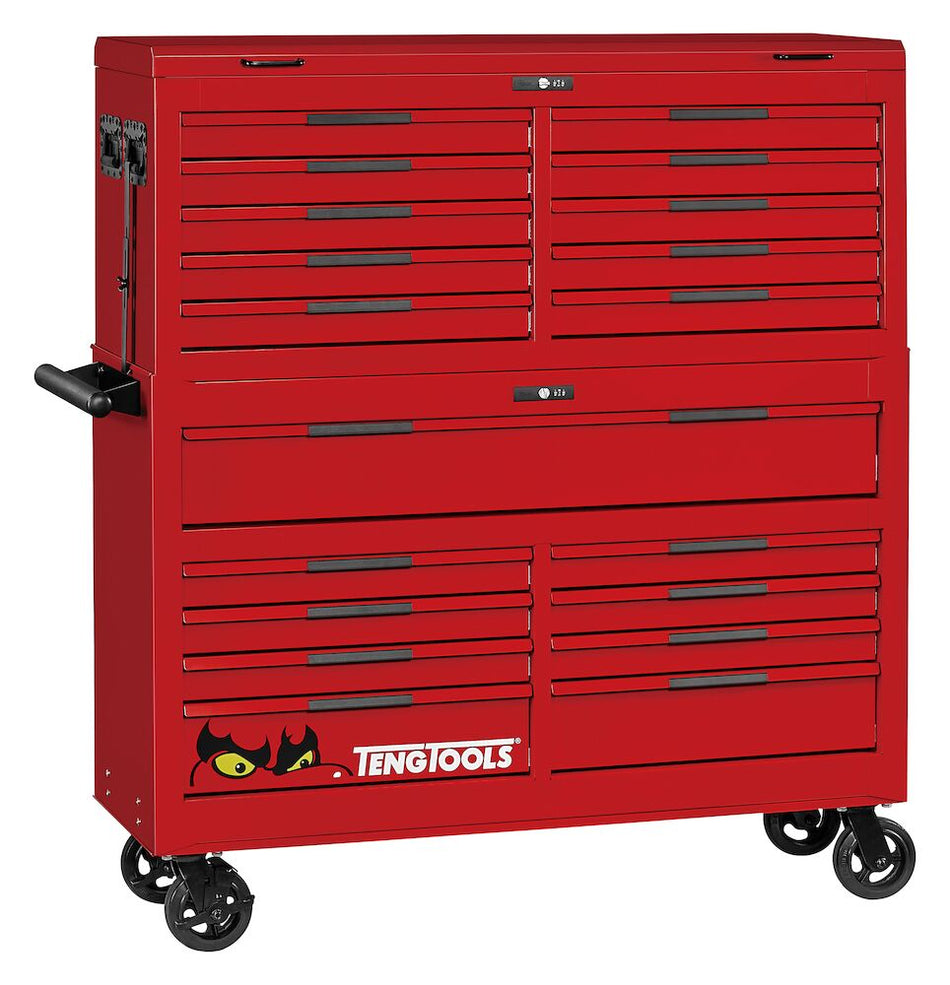 Teng Tools TSS53R19 53" PRO35™ stack tool storage 19 drawers red