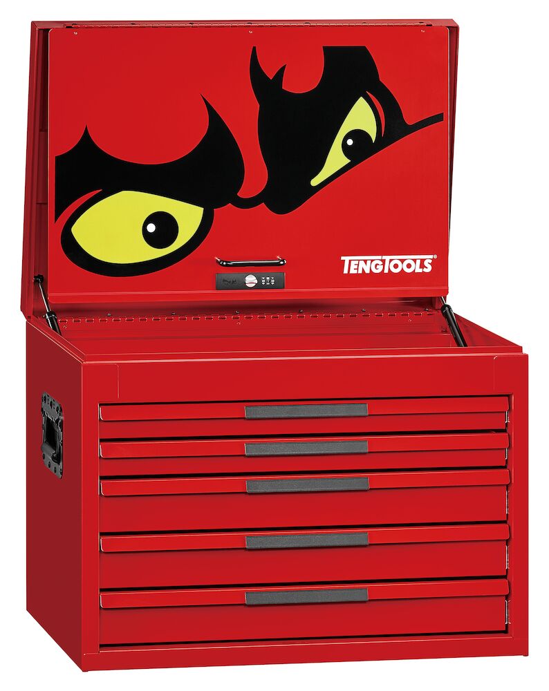 Teng Tools TST26R5F 26" PRO35 deep tool chest 5 drawers red