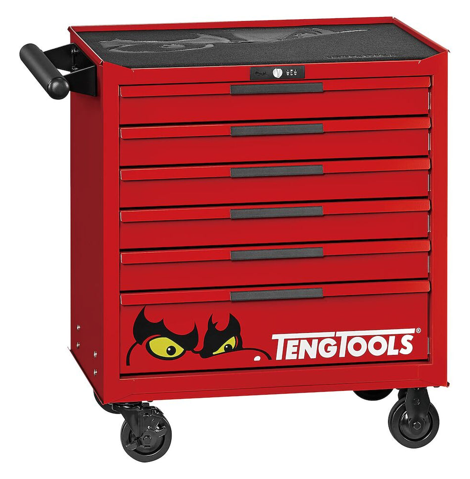 Teng Tools TSW26R6L 26" PRO35ª low roller cabinet 6 drawers red