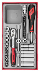 Teng Tools TT1435 1/4" Socket Set 6 pt TT1 35 Pieces