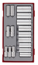 Teng Tools TT381612 3/8" Socket Set 12 pt TT1 16 Pieces