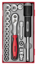 Teng Tools TT381912 3/8" Socket Set 12 pt TT1 19 Pieces