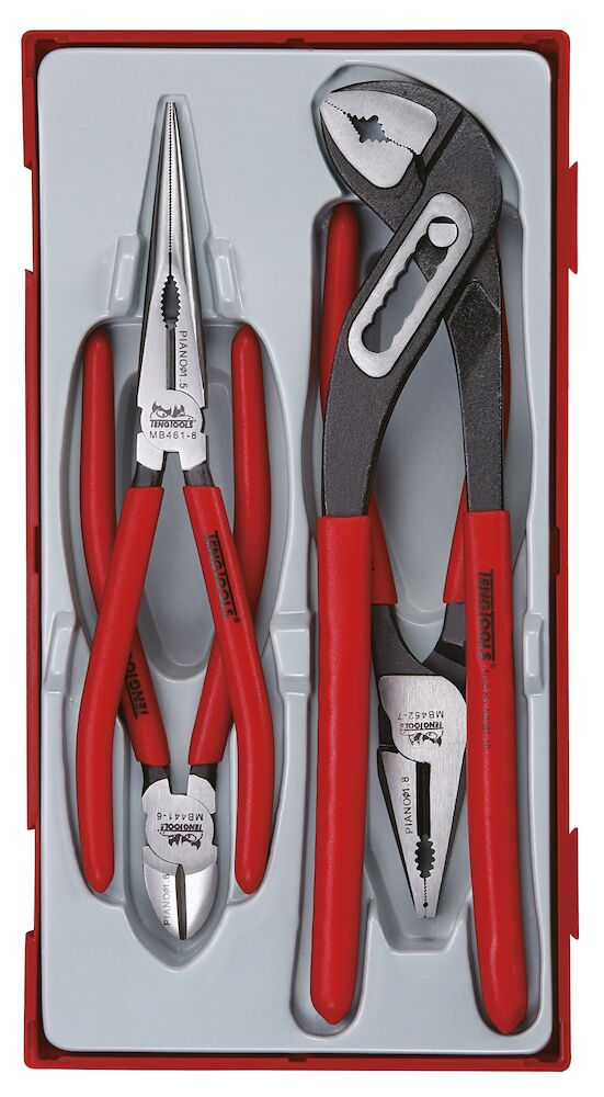 Teng Tools TT440 Plier Set Vinyl Grip TT1 4 Pieces