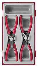 Teng Tools TT474-5E Plier Set 5 inch Spring Circlip 4pcs TT Tray