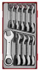 Teng Tools TT6010MRS Stubby Ratcheting Combination Spanner Set TT1 10 Pieces