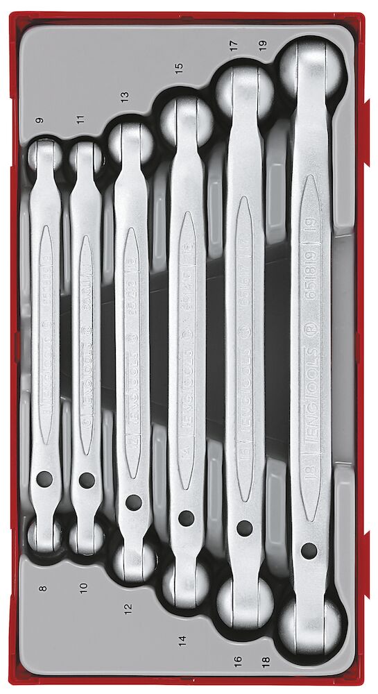 Teng Tools TT6506 Double Flex Wrench Set TT1 6 Pieces