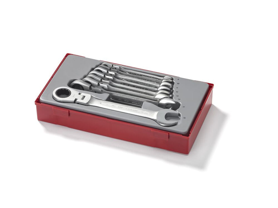 Teng Tools TT6508RF Ratcheting Combination Spanner Set RF TT1 8 Pieces